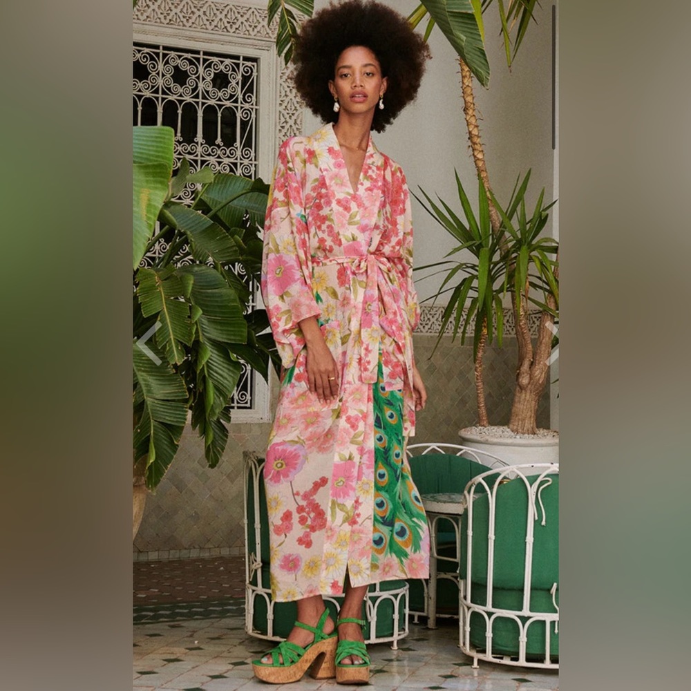 Spell Madame Peacock Maxi Robe—S/M